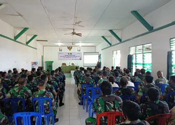Prajurit Korem 182/JO Fak-fak Ikuti Sosialisasi Program ASABRI dan Aplikasi ASABRI Mobile
