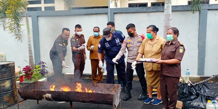 Barang Bukti dari 127 Perkara Dimusnahkan