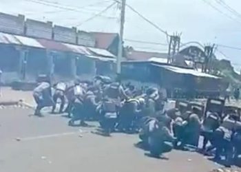 Demo Tolak DOB Ricuh, Massa Lempar Batu