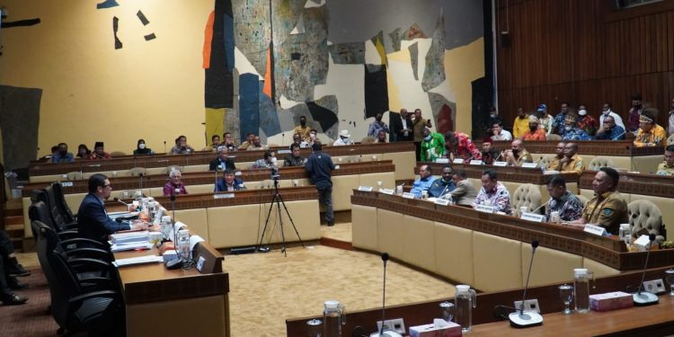 Waterpauw Serahkan Naskah Pemekaran PBD ke Komisi II DPR