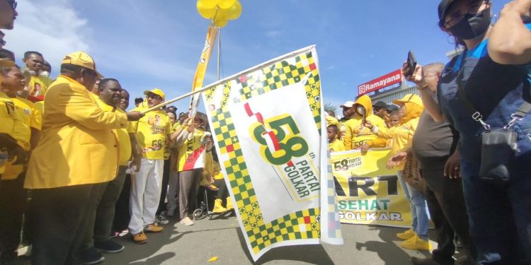 Ribuan Warga Ramaikan Jalan Sehat HUT Partai Golkar ke- 58