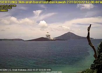 Gunung Anak Krakatau 2 Kali Erupsi
