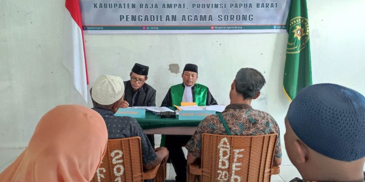 Tim Sidang Keliling PA Sorong Selenggarakan Sidang di Pulau Misool