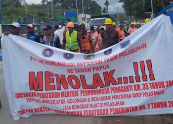 TKBM Klayum Demo Tolak RPM Perhubungan