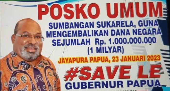 Simpatisan Lukas Enembe Galang Dana untuk Kembalikan Duit Dugaan Suap