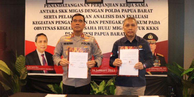 Polda Papua Barat Tandatangani PKS Jaga Keamanan Obvitas Hulu Migas