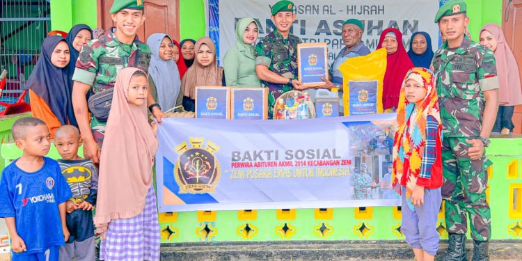Sambangi Panti Asuhan Papua, Korps Zeni Pusaka Emas Serahkan Bansos