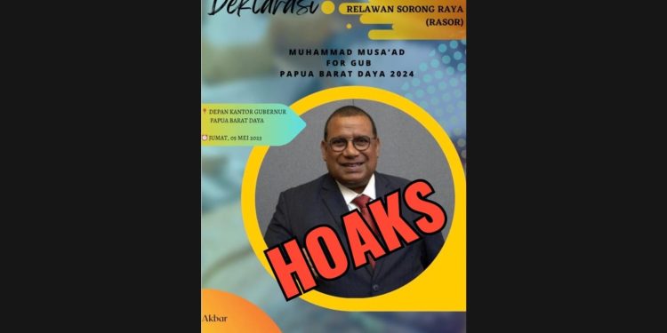 Hoaks! Selebaran Deklarasi Musa’ad For Gubernur PBD 2024