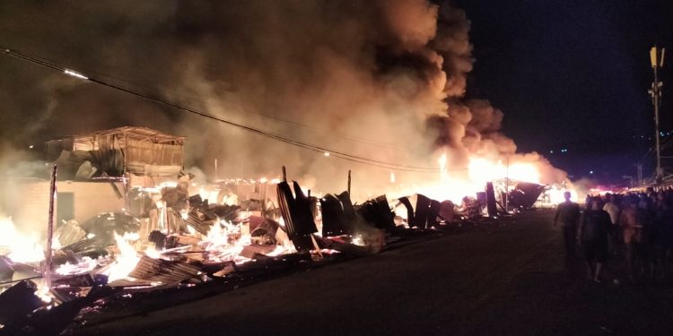 Kebakaran Pasar Wosi Diduga Dipicu Korsleting Listrik