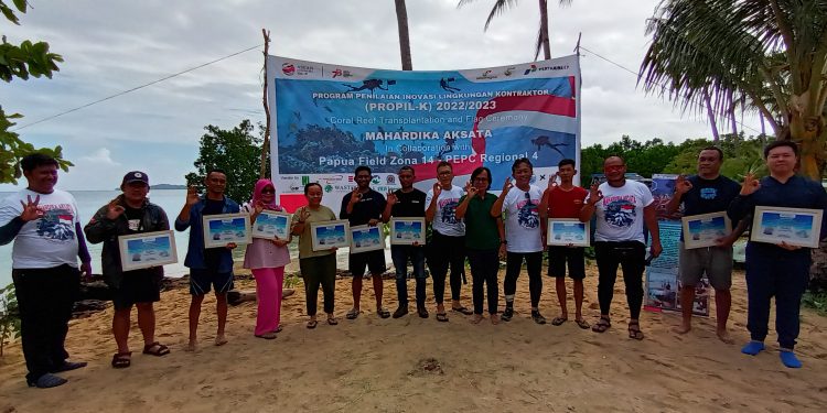 SKK Migas-Pertamina EP Papua Kembali Konservasi 40 m2 Terumbu Karang