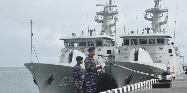 Dua Kapal Cepat Rudal Tiba di Dermaga Katapop Papua Barat Daya