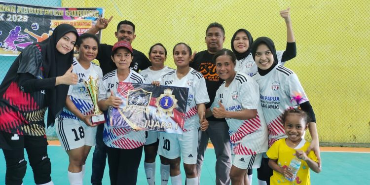 Bank Papua Aimas Juara Futsal Putri Porsebank 2023