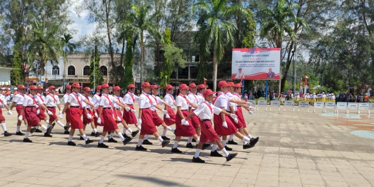 HUT PGRI ke-78 Tahun, 90 Regu Pelajar Ikuti Lomba Gerak Jalan