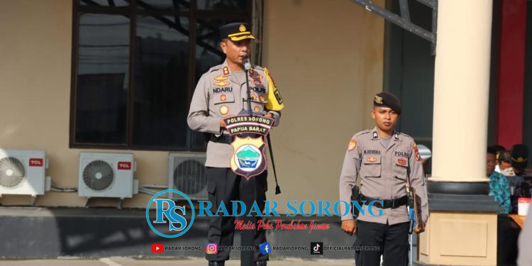 Ratusan Personel Polres Sorong Disiagakan Dalam Operasi Lilin Mansinam