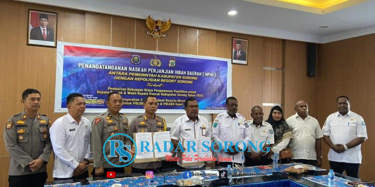 Pemkab Sorong Hibahkan Dana Pengamanan Pemilu Rp 7,5M