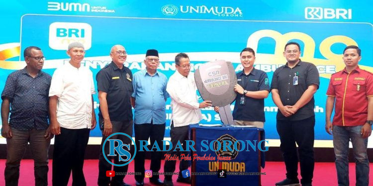 BRI Sorong Serahkan Bantuan 2 Unit Ambulance kepada UNIMUDA Sorong