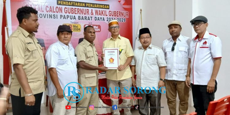 Daftar di Partai Gerindra, Syamsudin Johan Pastikan Maju sebagai “02” Kota Sorong