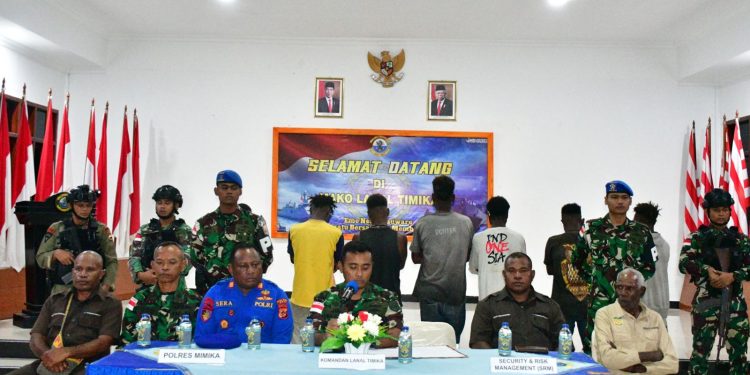 Lanal Timika Tangkap 7 Pelaku Penjarahan dan Pengancaman ABK