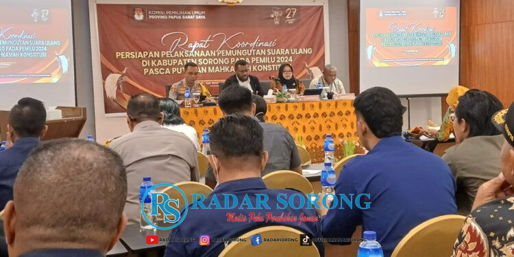 Jelang PSU di 2 TPS, KPU Provinsi Papua Barat Daya Gelar Rakor