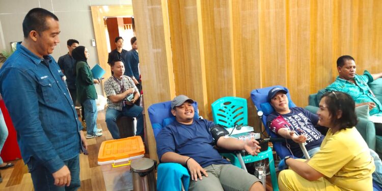 Wujud Bakti Sosial, Pertamina DPPU DEO Sorong Gelar Donor Darah