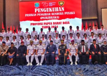 Pj Gubernur PBD Kukuhkan Paskibraka, 17 Agustus Pemprov Gelar Upacara HUT RI 2024 di Pulau Doom