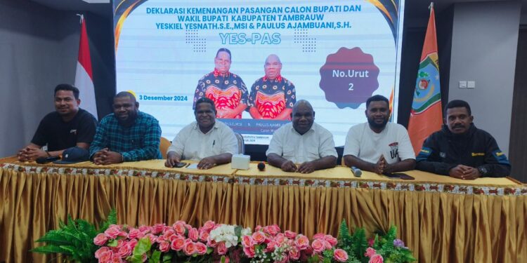 Paslon Yes-Pas Deklarasi Kemenangan Usai Raih 6.046 Suara Pilkada Kabupaten Tambrauw