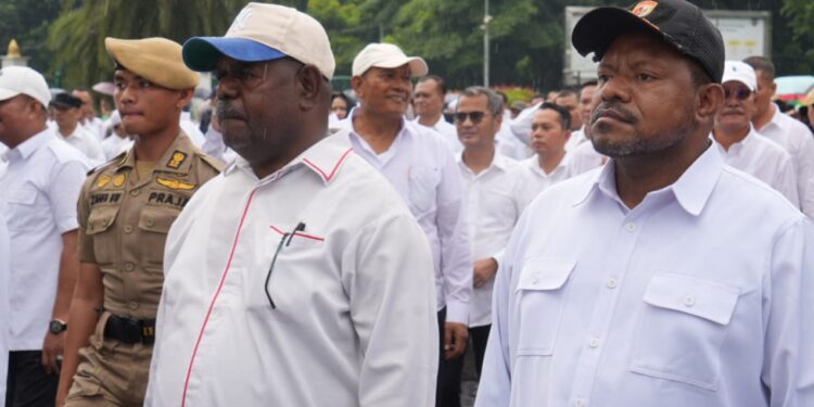 Jalan Berbaris dari Monas, Besok, Elisa Kambu-Ahmad Nausrau Sah jadi Gubernur dan Wagub Papua Barat Daya