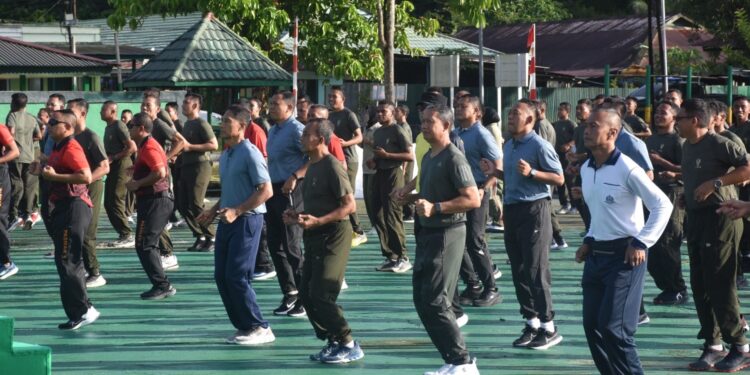 Perkuat Soliditas TNI-Polri di PBD, Korem Gelar Silaturahmi dan Olahraga Bersama