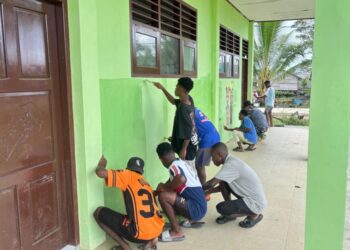 Sambut HUT RI ke-80, Koarmada III Gelar Karya Bakti di Kampung Maibo