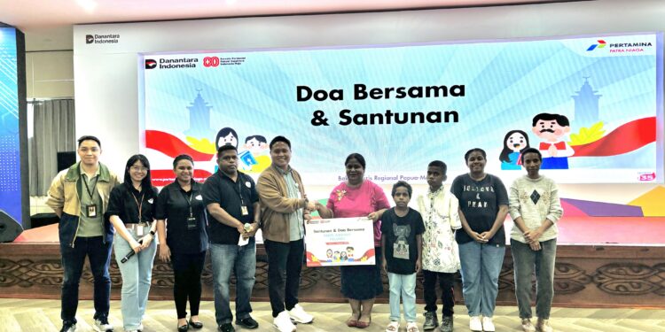 Semarak HUT Ke-80 RI, Pertamina Patra Niaga Papua Maluku Gelar Doa Bersama dan Santunan Anak Yatim