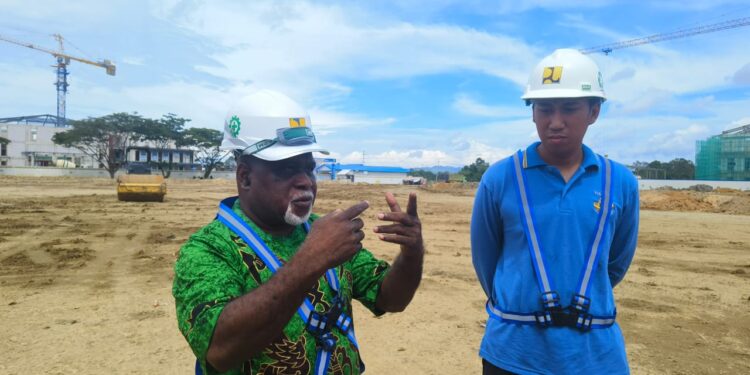 Jalan Berdebu Dikeluhkan Warga, Kadis LHKP PBD Lakukan Sidak Lokasi Pembangunan Pusat Perkantoran Pemprov