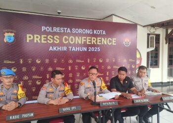 Evaluasi Akhir Tahun, Kapolresta Sorong Kota Tegaskan Komitmen Penegakan Hukum Berkeadilan