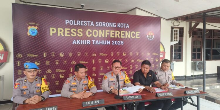 Evaluasi Akhir Tahun, Kapolresta Sorong Kota Tegaskan Komitmen Penegakan Hukum Berkeadilan
