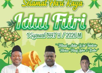 PEMERINTAH PROVINSI PAPUA BARAT DAYA MENGUCAPKAN SELAMAT HARI RAYA IDUL FITRI 2026