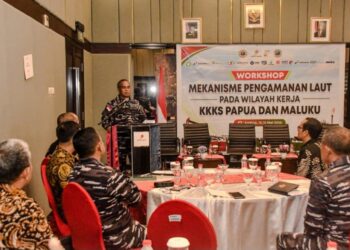 Bentuk Sinergitas, Kodaeral XIV Sorong Hadiri Workshop Mekanisme Pengamanan Laut pada Wilayah Kerja KKKS Papua dan Maluku