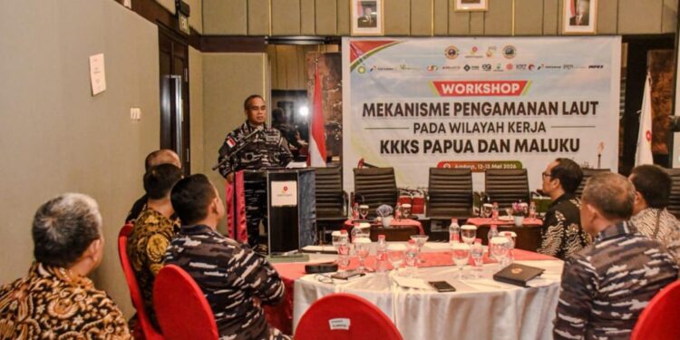 Bentuk Sinergitas, Kodaeral XIV Sorong Hadiri Workshop Mekanisme Pengamanan Laut pada Wilayah Kerja KKKS Papua dan Maluku