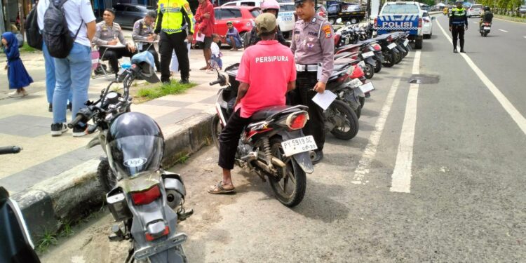 Tidak Ada SIM & TNKB, Belasan Kendaraan Diamankan Satlantas Polresta Sorong Kota