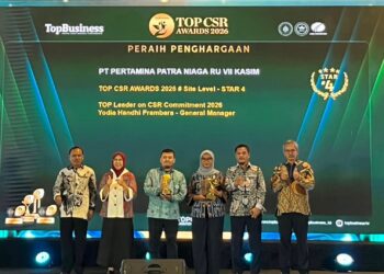 Pertamina Patra Niaga Kilang Kasim  Raih Penghargaan TOP CSR Awards 2026 Star 4