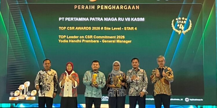 Pertamina Patra Niaga Kilang Kasim  Raih Penghargaan TOP CSR Awards 2026 Star 4