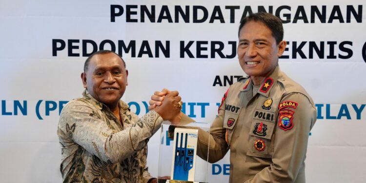 PLN dan Polda Papua Barat Daya Tandatangani Pedoman Kerja Teknis