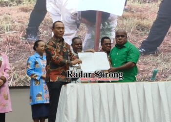 Bank Papua Serahkan Bantuan 6 Unit Motor Sampah dan 2.100 Bibit Pohon, Kadis LH PBD Beri Apresiasi