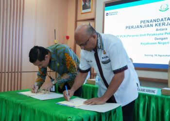 PLN dan Kejaksaan Negeri Sorong Tandatangani Kerja Sama Pendampingan Hukum