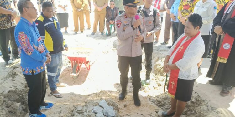 Kapolda Papua Barat Daya Hadiri Peletakan Batu Pertama Pusat Pelatihan dan Pembinaan GKI di Tanah Papua