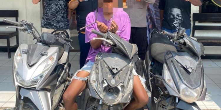 Team Elang Polsek Sorong Barat Tangkap Terduga Pelaku Curanmor, Sejumlah Motor Diamankan