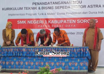 Penandatanganan MoU, SMK Negeri 1 Kabupaten Sorong Jadi Mitra Binaan Astra Honda ke-6 di Papua, ke-716 di Indonesia