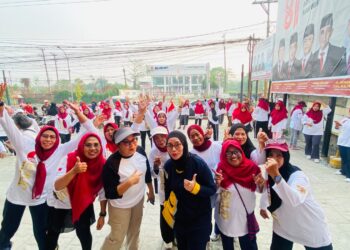 Gerindra PBD Gelar Senam Bersama, Oktasari Sabil : Stamina Prima Kunci Jalankan Agenda Partai