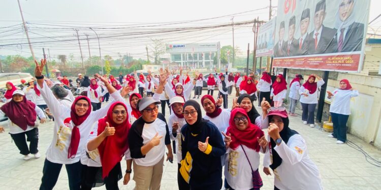 Gerindra PBD Gelar Senam Bersama, Oktasari Sabil : Stamina Prima Kunci Jalankan Agenda Partai