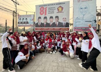 Gerindra PBD Gelar Senam Bersama, Oktasari Sabil : Stamina Prima Kunci Jalankan Agenda Partai