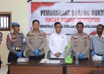 Polda Papua Barat Daya Musnahkan 22,86 Gram Sabu Barang Bukti Perkara Narkotika