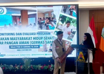 Balai POM di Sorong Gelar Monitoring dan Evaluasi Program GERMAS SAPA 2026